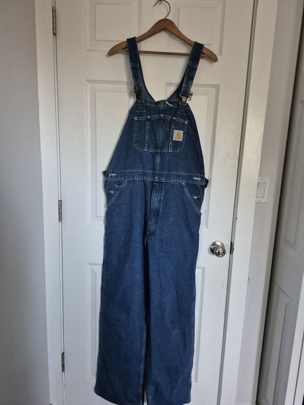 NWOT !Carhartt Dark Blue Denim Bib Overalls - 32 X 32